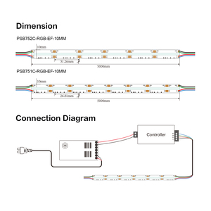 Tira de LED Flexible RGB con Cambio de Color PSB752C 768LEDs DC12V 14W/m IP20 Control Remoto para Paisajes Decoración del Hogar Luz Ambiental - Product Image 5