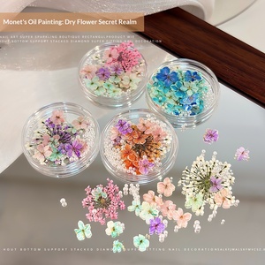 Accesorios para <span class=keywords><strong>Uñas</strong></span> TSZS, Flor Seca Natural de Cinco Pétalos <span class=keywords><strong>con</strong></span> Perla, Decoración de <span class=keywords><strong>Uñas</strong></span> Floral Pequeña Ultrafina para DIY - Product Image 1