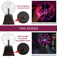 Nouveauté décoration de la maison kidgift veilleuse intelligente USB magique lampe de table rouge éclair 8 pouces lumière plasma