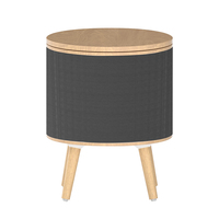 Table basse intelligente moderne simple Table rotative latérale multifonctionnelle de salon Haut-parleur Bluetooth avec chargement sans fil