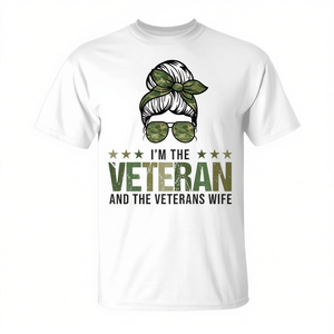 Camiseta del Día de los Veteranos para Veteranos y sus Esposas, Celebra el Servicio de Nuestros Héroes, Camisetas Promocionales Premium - Product Image 3