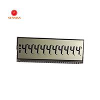Layar LCD Tujuh Segmen Reflektif TN dengan Tampilan Titik Angka 10 Digit 28 Pin 3,1 Inci Kustom