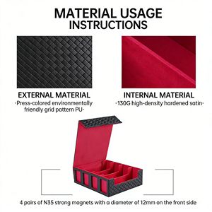 <span class=keywords><strong>กล่อง</strong></span>ใส่บัตรธุรกิจแบบเปิดได้สี่แถว หนัง PU ลายแม่เหล็ก <span class=keywords><strong>แยก</strong></span>ส่วนได้ ความจุขนาดใหญ่ 2400+ ใบ ป้องกัน RFID ยี่ห้อ JIAYU - Product Image 4