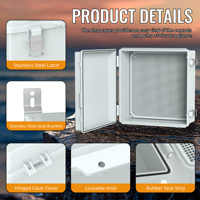 330X330X130MM IP67 Boîtier en plastique étanche pour connexion électrique et WiFi Utilisation en extérieur