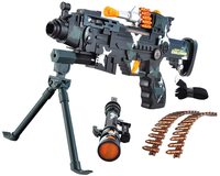 Pistolet sonore électrique B/O avec lumières LED et sons de tir - Jouet interactif pour garçons de 5 à 14 ans en plastique ABS