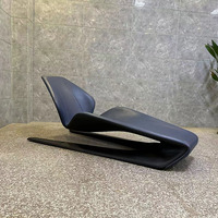 Fauteuil moderne en fibre de verre et cuir pour salon, villa, hôtel