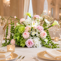Boule de fleurs artificielles pour centre de table de mariage, décoration florale pré-arrangée, sans support inclus