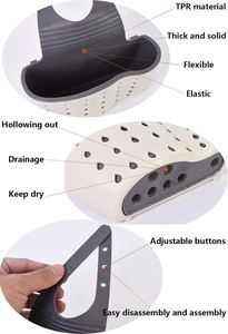 Hanging Ajustable Strap Faucet Caddy <b>Drying</b> Kitchen Drain Bag Sink Caddy Sponge Holder Silicone Plastic Soap Holder - Product Image 3