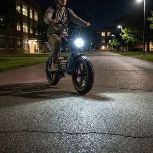 Dört Mevsim Yüksek Görünürlüklü, LED Farlı, Şehir İçi Elektrikli Bisiklet, Kampüs Gece Servis Yolları için Uygun - Product Image 2