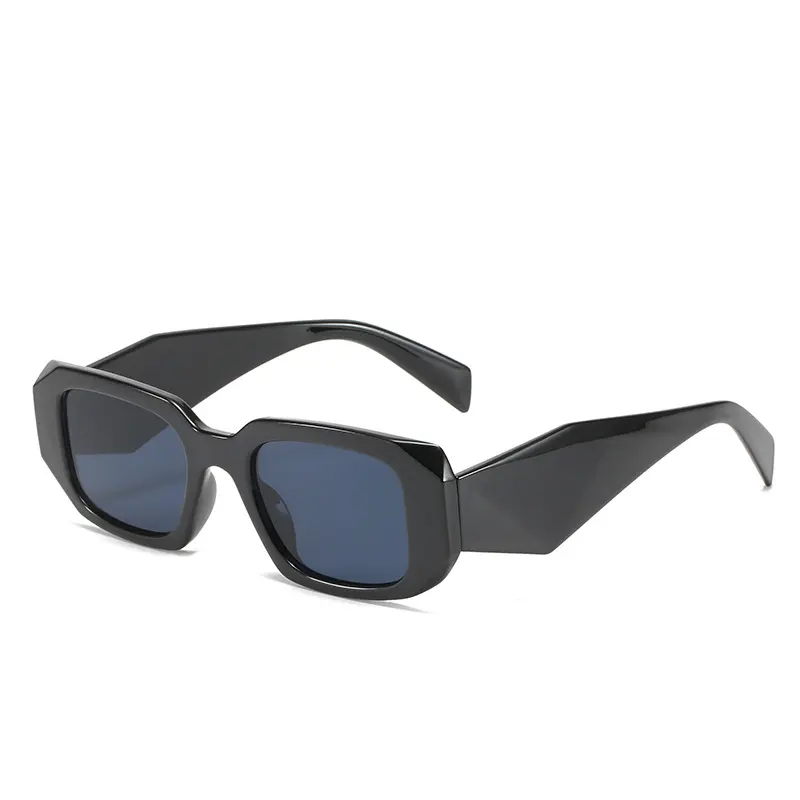Sunway Eyewear Neue UV400-Schutz Retro Candy Color Private Label Dicke schwarze Rechteck-Sonnenbrille für Frauen