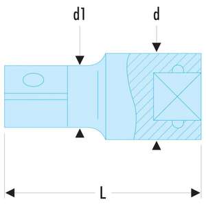 FACOM-Rallonges d'entraînement S.206 1/2 ''-EAN 3148510577500 ACCESSOIRES CLÉ À DOUILLE 1/2" - Product Image 2