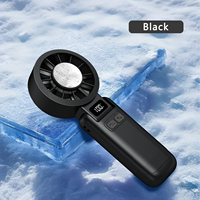 Ventilateur portable rechargeable USB, batterie 3600 mAh, haute vitesse, réglable, LED, pliable, à suspendre au cou