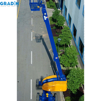 Plate-forme de travail aérienne à bras droit automotrice de 26m nacelle élévatrice télescopique à bras droit