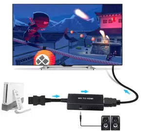 Convertidor de Wii a HDMI con Cable HDMI, adaptador de Wii a HDMI, salida de vídeo y Audio de 1080p 720p con conector de 3,5mm, compatible con todos los W
