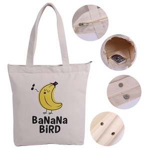 Custom Blank Canvas Tote Bag Cartoon Print Heat Transfer Square Shape General Packaging - Product Image 1