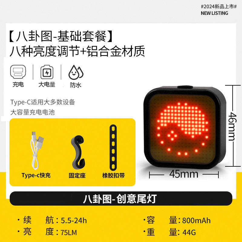 Diagrama Bagua - Luz Trasera Creativa