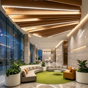 Plafond acoustique suspendu pour bureau, centre commercial, grand espace - Product Image 5