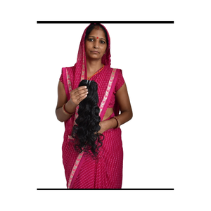 Venta al por mayor 100% Extensiones de Cabello Humano Indio Virgen de Alta Calidad Color Natural Ondulado Cutícula Alineada Remy Grado 10-32 Pulgadas - Product Image 1