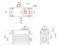Moteur sans balais à couple élevé Kpower HB400T 400 kg, grand servo 24 V avec encodeur magnétique pour robotisation industrielle