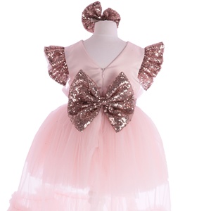 เดรสเจ้าหญิงเด็กผู้หญิง1ขวบสำหรับฤดูใบไม้ผลิผ้าลูกไม้ผ้าชีฟองสุดหรูทันสมัย - Product Image 4