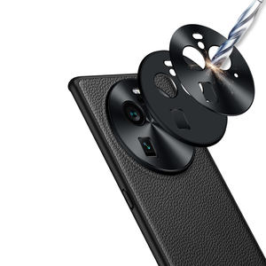 Top 100% étui en cuir de vache véritable pour Oppo Find X6 Pro antichoc <span class=keywords><strong>2</strong></span> en 1 housse de protection d'appareil photo - Product Image 5