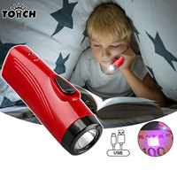 Linterna LED Recargable con Luz Ultravioleta, Resistente al Agua IP65, con Zoom, para Detección, Emergencias y Camping