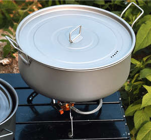 Batterie de cuisine extérieure en titane pur de qualité supérieure pour le <span class=keywords><strong>camping</strong></span> Pot à soupe <span class=keywords><strong>l</strong></span>éger et durable - Product Image 3