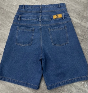 Shorts <span class=keywords><strong>en</strong></span> <span class=keywords><strong>jean</strong></span> double <span class=keywords><strong>taille</strong></span> pour hommes, style hip-hop, nouvelle conception personnalisée Guangzhou Shangshang - Product Image 4