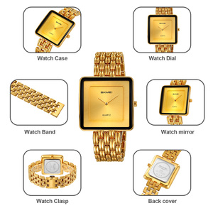 Montre à quartz carrée pour femme SKMEI, bracelet en acier inoxydable, affichage analogique, élégante et tendance - Product Image 2