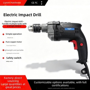 Taladro percutor eléctrico de 0-1400 RPM, 10 mm para acero, 25 mm para madera, taladro perforador para hormigón y paredes - Product Image 2