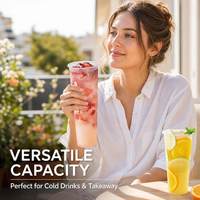 Offre Spéciale – Gobelets en plastique transparent pour boissons froides, tasses à thé au lait en PET, 16 oz