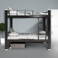 Lit superposé en métal de qualité supérieure, design pour chambre d'enfant, mobilier scolaire, lits superposés en métal pour pensionnat, Letto a Castello Triplo