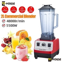Silvercrest Blender 5500W 9525 Motor Grote Krachtige Smoothies Maker Grote Commerciële Blender