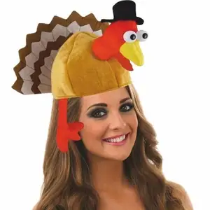 Kualitas tinggi bermain peran kostum Thanksgiving Aksesori dewasa lucu pesta Turki topi