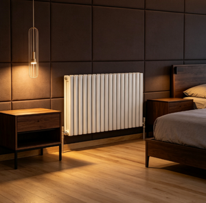 Radiador de Diseño Vertical Ovalado <span class=keywords><strong>5025D</strong></span>, Panel Doble de Acero Inoxidable, Sistema de Calefacción Hidrónica Montado en la Pared, Hogar Moderno - Product Image 1
