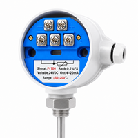 PT100 RTD Temperature Transmitter High Precision 0.2%FS 4-20mA Output 24VDC SBWZ ABS Housing Temperature Monitoring Industrial