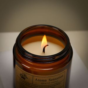 Bougies Cadeaux pour femmes et hommes Bougie d'aromathérapie parfumée à la maison Cire de soja Bougies ambre longue durée pour la fête des mères - Product Image 2
