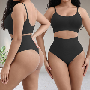 Nouvel Arrivage Prix Usine Ensemble de Shapewear Sculptant Style String pour Femme, pour Compression, Yoga, Entraînement, Streetwear ou Superposition - Product Image 2