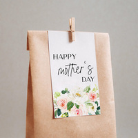 Étiquette de cadeau de fête des mères Xieli Floral imprimable étiquette de faveur de fleurs blanches roses pour le décor de cadeau de fête des mères