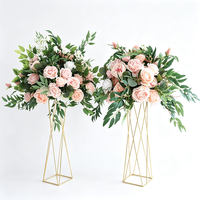 Flores Decorativas para Bodas, Centros de Mesa para Eventos, Bola de Flores Artificiales de Seda, Suministros de Decoración para Bodas