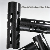 Tube en fibre de carbone sur mesure 3K Twill Plain OD 10-50mm, résistant à la chaleur, découpe CNC, tube en fibre de carbone haute résistance, rail rainuré