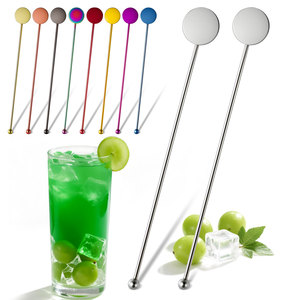 Palillos Agitadores de Acero Inoxidable con Logotipo Personalizado para Cócteles, Bebidas, Café, Chocolate, Leche y Jugos - Product Image 1