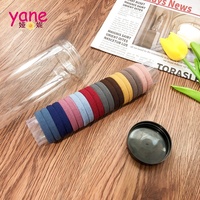 YANE Fashion Sederhana 20 Pcs Ikat Rambut Elastis Tebal Warna-Warni dalam Kotak Aksesoris Anak Ramah Lingkungan Buatan Tangan