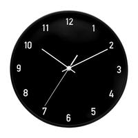 Jam Dinding Plastik Dekorasi Rumah Modern 12-Inci Gerakan Quartz Pelat Tebal 30mm Logo Kustom Tampilan Jarum Satu Sisi Ruang Tamu