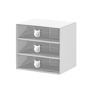 <b>Desktop</b> Storage Drawers Transparent <b>Organizer</b> With Bear Handle <b>For</b> Office Cosmetics And Sundries Classification Storage - Product Image 5