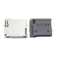 TF solder eksternal SMT Nine Pin 9P TF tempat kartu elastis sendiri Slot kartu memori SD mikro