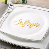 Porte-cartes de nom de mariage personnalisés en acrylique avec lettres de l'alphabet, étiquettes nominatives personnalisées, cartes d'invitation pour invités