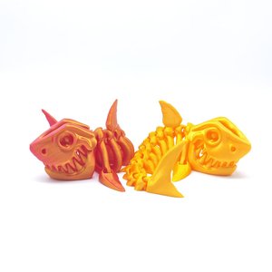 โมเดลหัวกะโหลกฉลามพิมพ์ 3 มิติ หลากสี ข้อต่อขยับได้ เหมาะสำหรับนักสะสม - Product Image 3