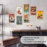 Décoration murale en feutre sur mesure, œuvre d'art en tissu par sublimation, matériau doux et écologique, peinture décorative pour la maison et les bars