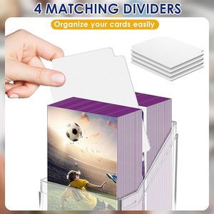 Boîtes de rangement pour cartes en acrylique pouvant contenir plus de 100 cartes protégées, boîtes de rangement transparentes pour cartes adaptées aux cartes YuGiOh, <span class=keywords><strong>MTG</strong></span> et de sport - Product Image 3